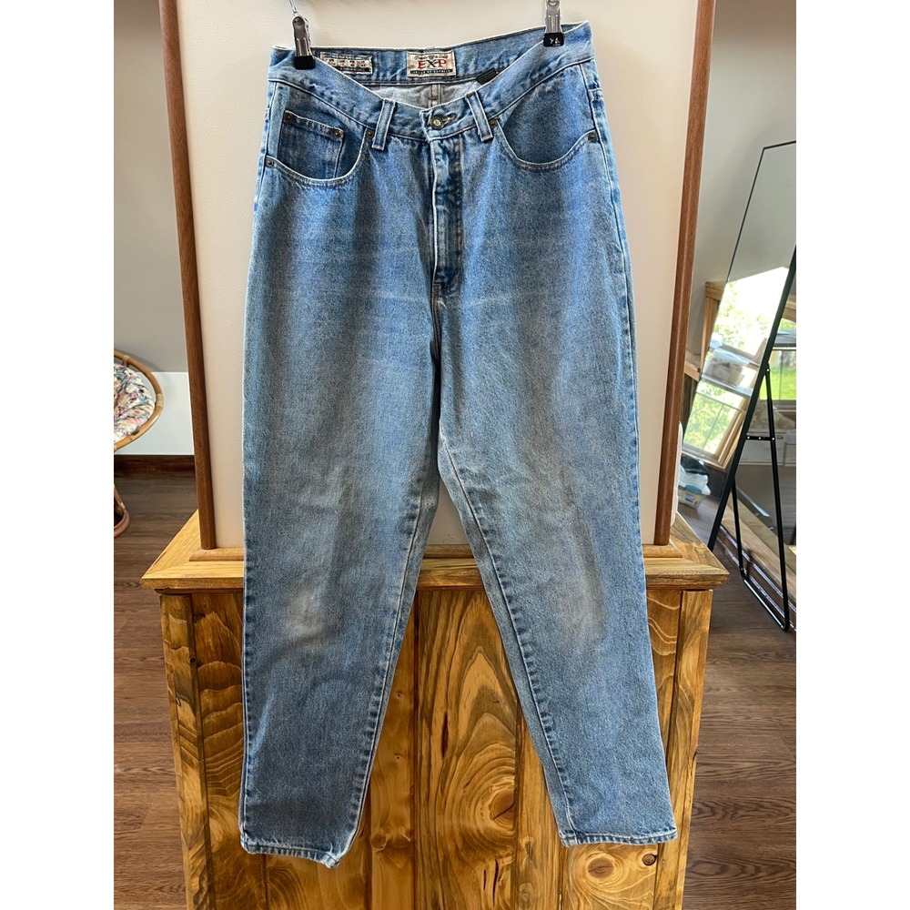 Vintage Express EXP Jeans Womens 13/14 High Waisted Tapered Leg Medium Wash USA